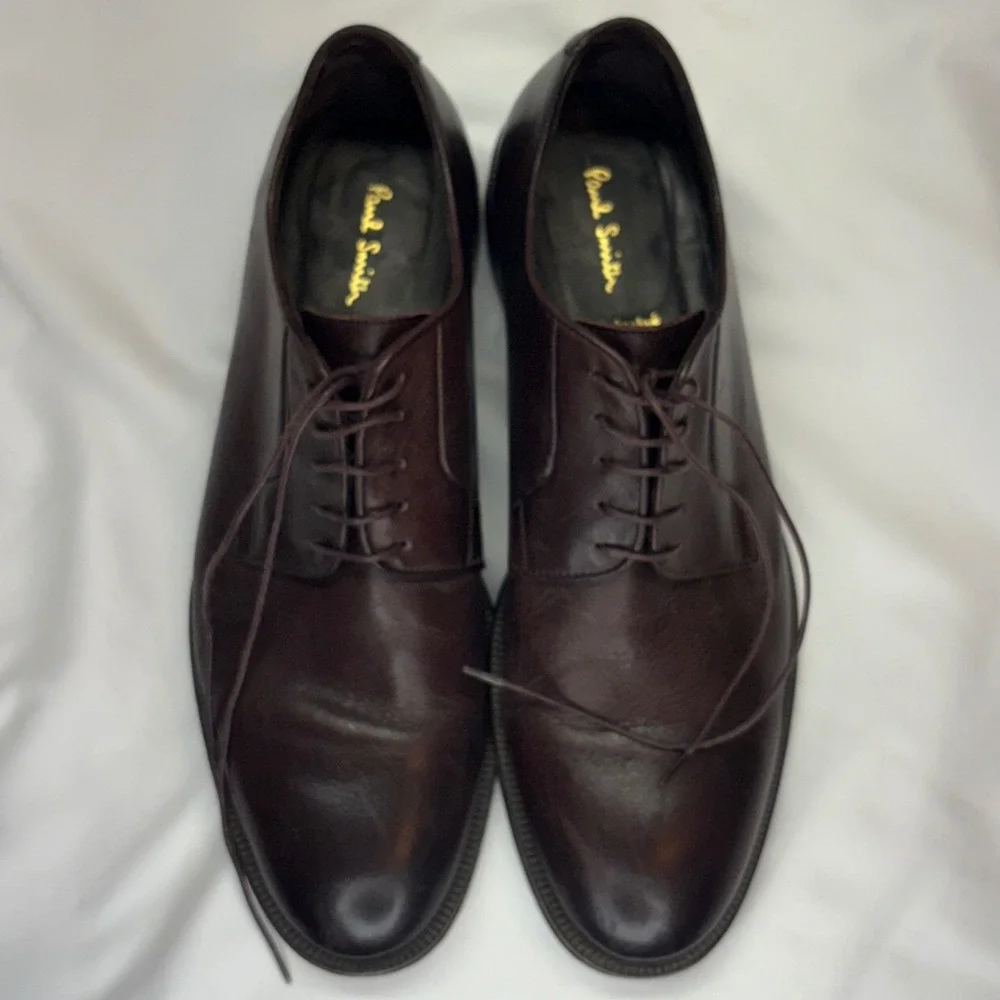 Paul Smith Antique Leather Oxford Flexible Travel Shoes Mens 11‎ USMade in Italy